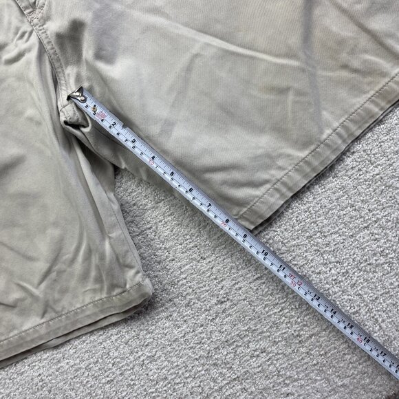 Y2K Wrangler Mens Cotton Solid Beige Cargo Tech Khaki Shorts Size 48 Skater - Picture 9 of 14